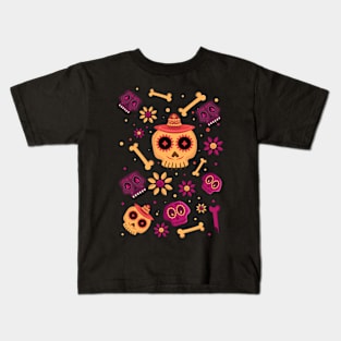 Mexico skulls Kids T-Shirt